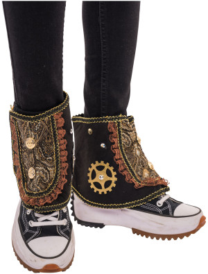 Gamaschen Steampunk braun