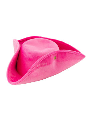 Dreispitz Samt rosa one size