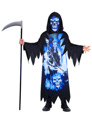 Geister Kostüm für Jungen | Kostüm Sensenmann 2-tlg. Blau | Halloween Kostüm | Deiters