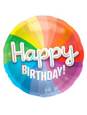 Folienballon 3D Happy birthday bunt