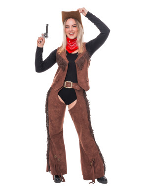 Cowgirl Set 2-tlg. Damen braun L/XL