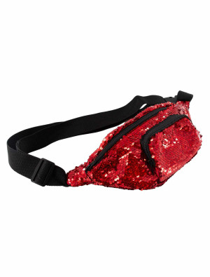 Bauchtasche mit Pailletten rot
