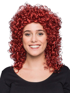 Perücke mittelang wilde Locken braun one size