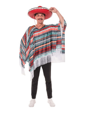 Poncho Fiesta bunt one size