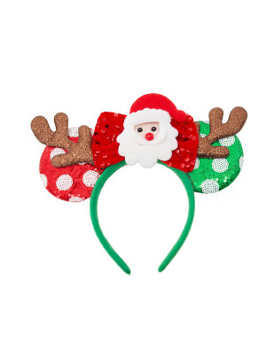 Haarreif Mausohren Weihnachten rot/grün | Kostümzubehör & Accessoires für Karneval & Halloween | Deiters