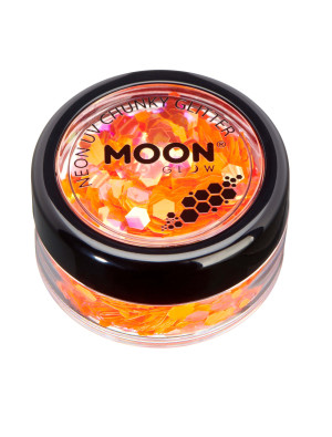 Glitzer Chunky Neon UV 3g neonorange