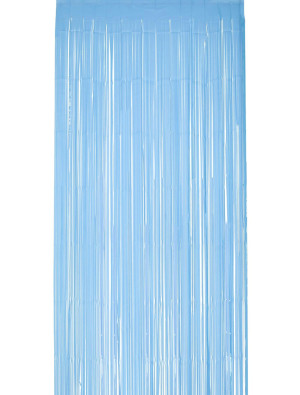 Lamettavorhang matt 0,91 m x 2,44 m hellblau | Partydeko für Karneval, Halloween & mehr | Deiters