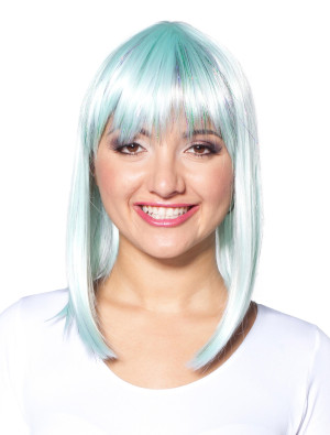 Perücke long Bob mit Pony mint one size