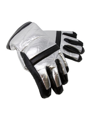 Handschuhe Astronaut Kinder schwarz/silber one size