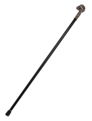 Gehstock Schädel silber