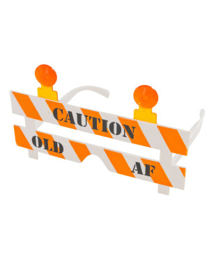 Brille "CAUTION OLD AF" rot/weiß | Kostümzubehör & Accessoires für Karneval & Halloween | Deiters