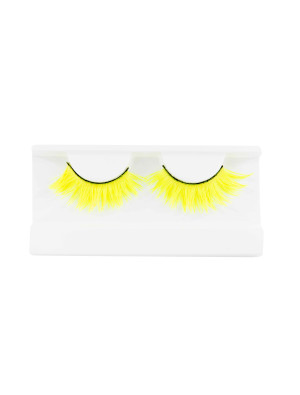 Wimpern glow in the dark neongelb