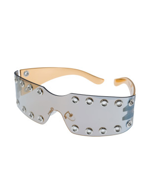 Brille mit Ösen schwarz/gold