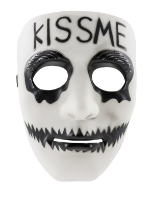 Maske Kiss me weiß/schwarz