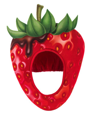 Mütze Erdbeere rot one size