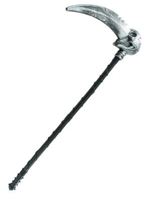 Sense mit Totenkopf 84,5cm schwarz/silber