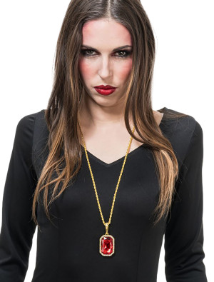 Halskette Vampir rot/gold