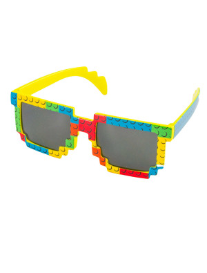 Brille Klemmbaustein bunt