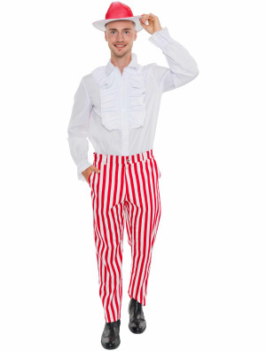 Hose Gestreift rot/weiß 2XL
