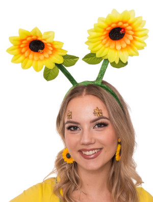 Haarreif Sonnenblumen gelb/grün