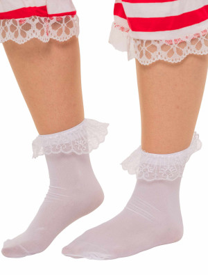 Socken mit Spitze und Schleife weiß one size | Kostümzubehör & Accessoires für Karneval & Halloween | Deiters