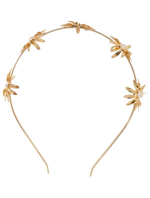 Haarreif Blumen gold