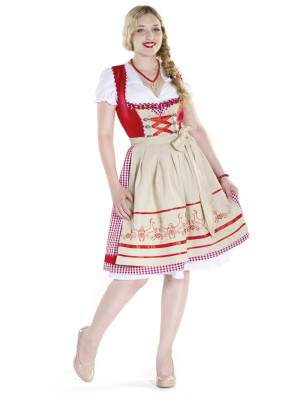 Dirndl Larissa 42, Damen, Rot | Trachtenmode für Oktoberfest | Deiters
