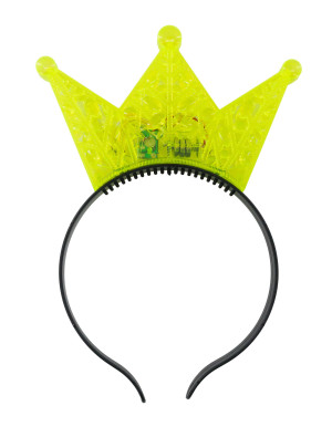 Haarreif LED Krone gelb