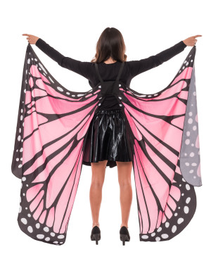 Flügel Schmetterling aus Stoff 85 x 130cm pink