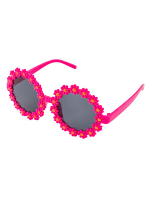Brille Hippie Blümchen pink