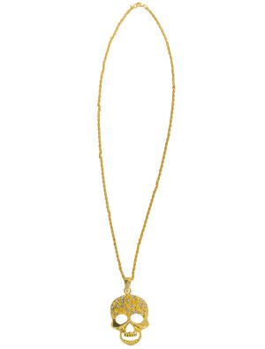 Halskette Totenkopf gold