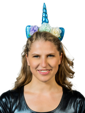 Haarreif Einhorn türkis