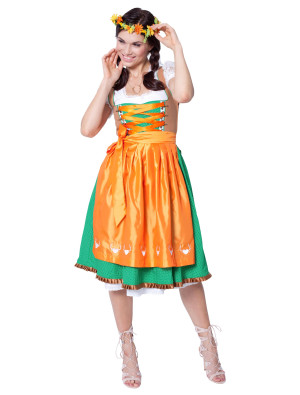 Dirndl Alexia, Damen, Orange | Trachtenmode für Oktoberfest | Deiters