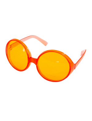Brille große runde Gläser orange | Kostümzubehör & Accessoires für Karneval & Halloween | Deiters