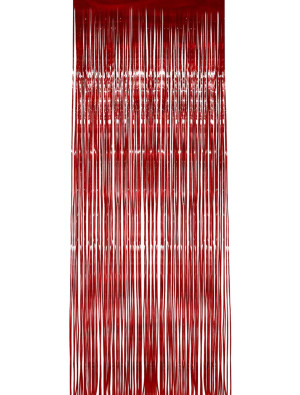 Lamettavorhang 0,91 m x 2,44 m rot | Partydeko für Karneval, Halloween & mehr | Deiters