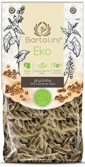 MAKARON GRYCZANY DUŻE ŚWIDERKI BIO 250 g - BARTOLINI
