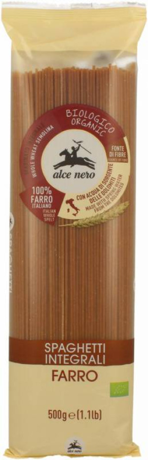 Makaron Orkiszowy Razowy Spaghetti Bio 500g Alce Nero