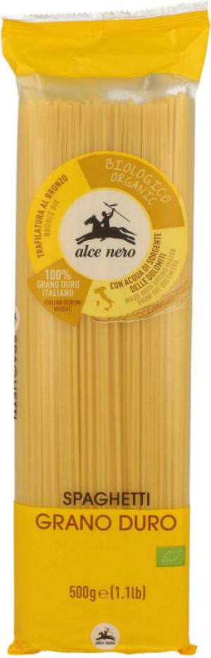 Makaron Spaghetti Semolinowy Bio Alce Nero 500g