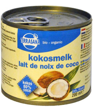 Napój Kokosowy Bio W Puszce 80% Terrasana 200ml