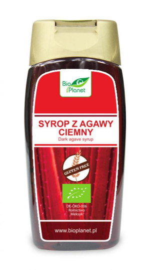 Syrop z Agawy Ciemny Bezglutenowy BIO 250ml