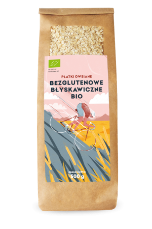 Płatki Owsiane Błyskawiczne Bezglutenowe Bio 500g Pięć Przemian