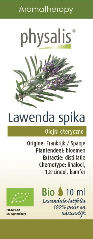 OLEJEK ETERYCZNY LAWENDA SPIKA BIO 10 ml - PHYSALIS