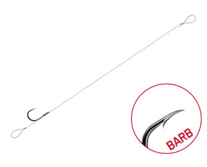 Bas de ligne Delphin FLR Loop / par 6 12cm / 0,22mm / BARB #10 Beige, Gray, Red 12cm / 0,22mm / BARB #10