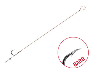 Bas de ligne Delphin Proxi Sting / par 6 8cm / 0,10mm / BARB #8 / Sting 7mm Beige, Gray, Red 8cm / 0,10mm / BARB #8 / Sting 7mm