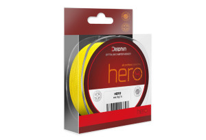 Delphin HERO 4 / fluo jaune 0,14mm 9,1kg 117m Brown, Beige, Gold, Red 0,14mm 9,1kg 117m