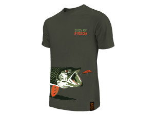 T-shirt Delphin Catch me! Brochet M Gray, Beige, Brown M