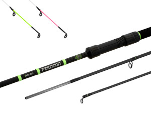 Canne Feeder Delphin FEEDERA + 2 scions 300cm/100g/3 pcs Gray, Beige, Green 300cm/100g/3 pcs