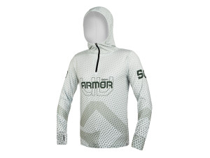 Sweatshirt avec une capuche Delphin UV ARMOR 50+ Olive (XXL) Silver, Gray Olive (XXL)
