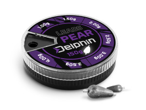 Delphin LEADS plomb poire avec tuyau lot 150g / 1,0-4,0g Silver, Gray 150g / 1,0-4,0g