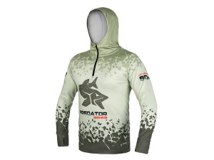 Sweatshirt avec une capuche Delphin UV ARMOR 50+ Predator XXXL Silver, Gray Predator XXXL